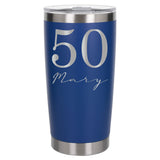 Dark Blue Thermal Metal Coffee Cup