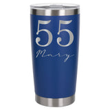 Dark Blue Thermal Metal Coffee Cup