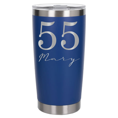 Dark Blue Thermal Metal Coffee Cup