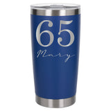 Dark Blue Thermal Metal Coffee Cup
