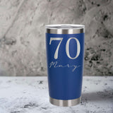 Dark Blue Thermal Metal Coffee Cup