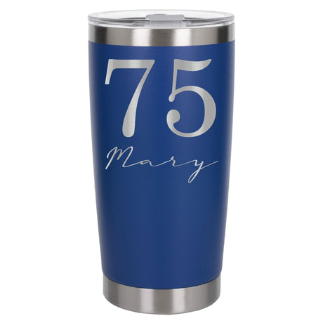 Dark Blue Thermal Metal Coffee Cup