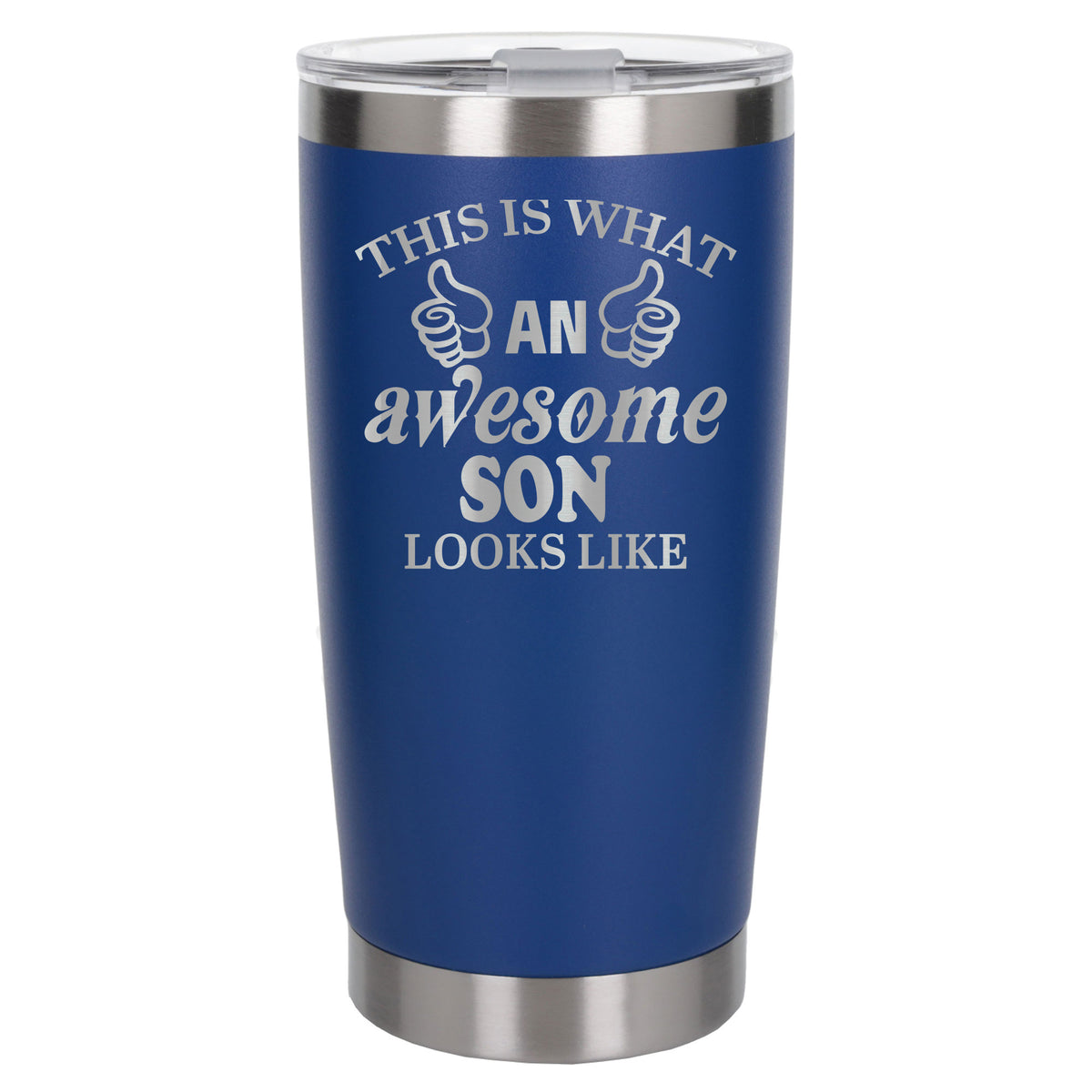 Dark Blue Thermal Metal Coffee Cup