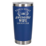 Dark Blue Thermal Metal Coffee Cup