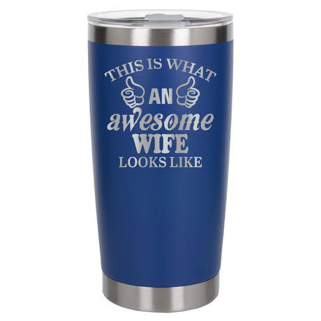 Dark Blue Thermal Metal Coffee Cup