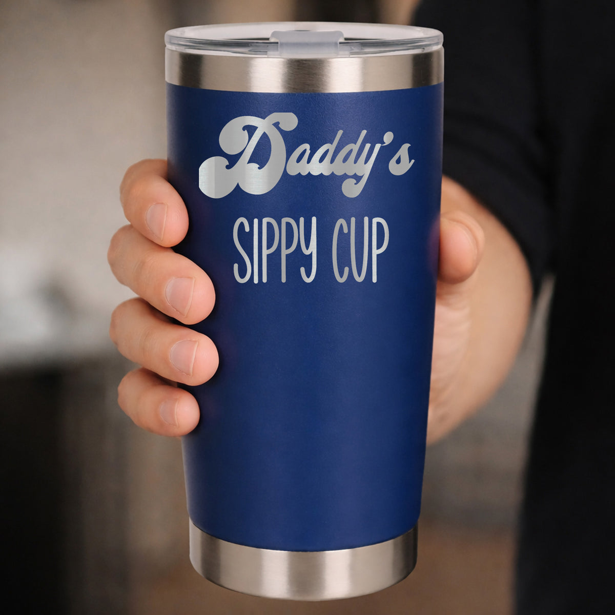 Daddy's Sippy Cup Engraved Travel Mug for Dad Birthday