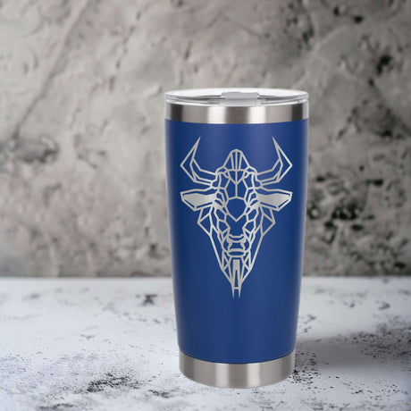 Dark Blue Thermal Metal Coffee Cup