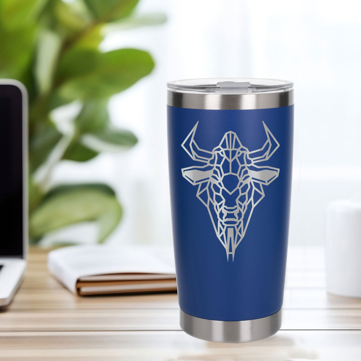 Dark Blue Thermal Metal Coffee Cup