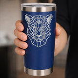 Dark Blue Thermal Metal Coffee Cup