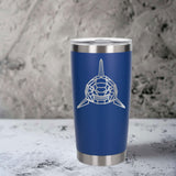 Dark Blue Thermal Metal Coffee Cup