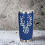 Dark Blue Thermal Metal Coffee Cup