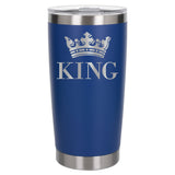 Dark Blue Thermal Metal Coffee Cup