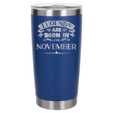 Dark Blue Thermal Metal Coffee Cup