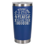 Dark Blue Thermal Metal Coffee Cup