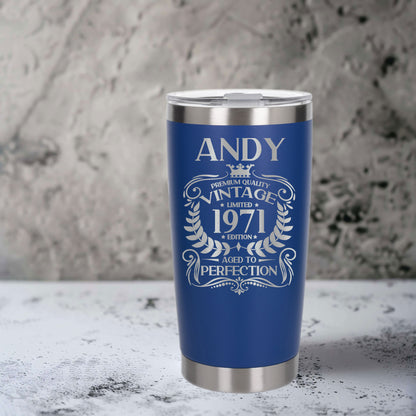 Dark Blue Thermal Metal Coffee Cup