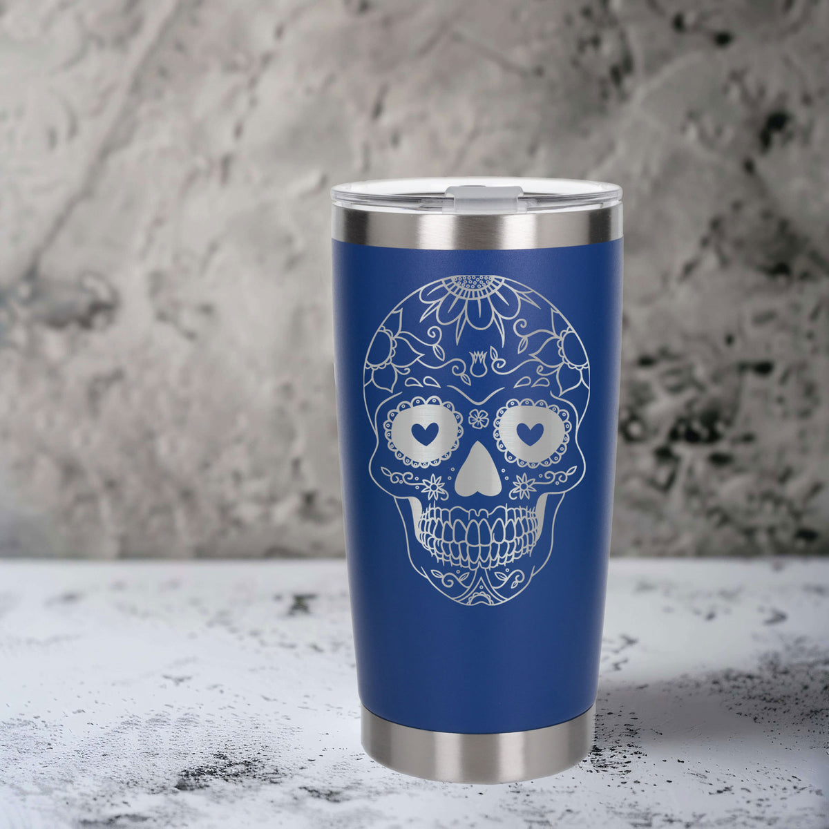 Dark Blue Thermal Metal Coffee Cup