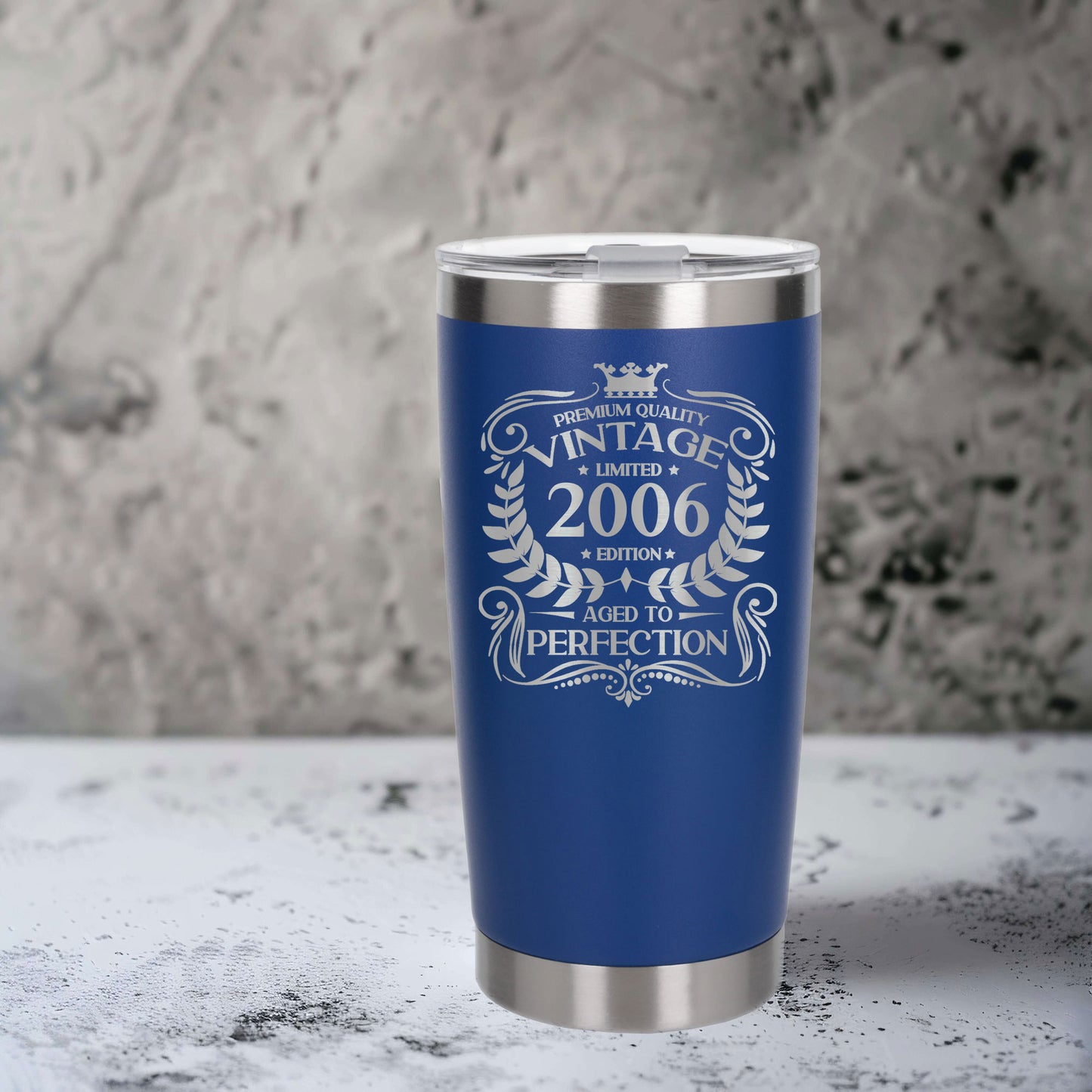 Dark Blue Thermal Metal Coffee Cup