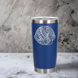 Dark Blue Thermal Metal Coffee Cup