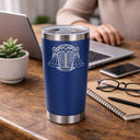Dark Blue Thermal Metal Coffee Cup