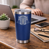 Dark Blue Thermal Metal Coffee Cup