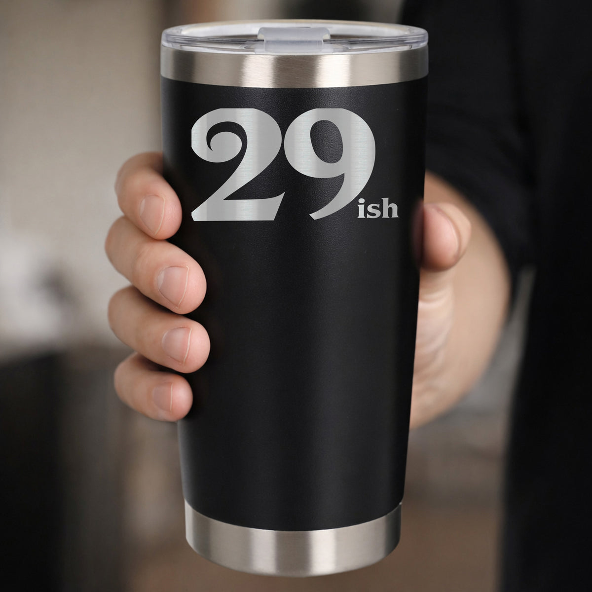 Black Thermal Metal Coffee Cup