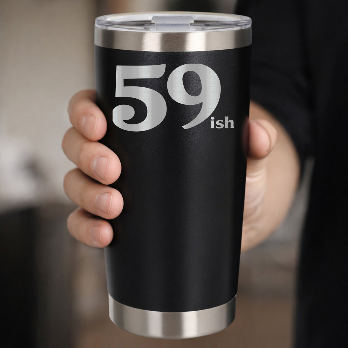 Black Thermal Metal Coffee Cup