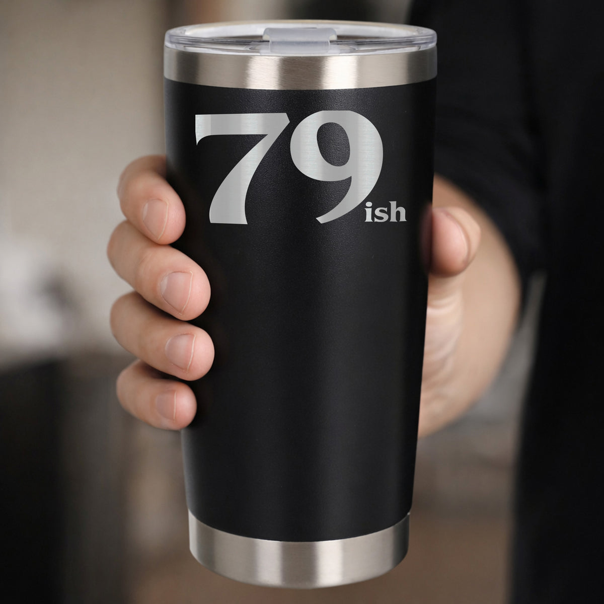 Black Thermal Metal Coffee Cup