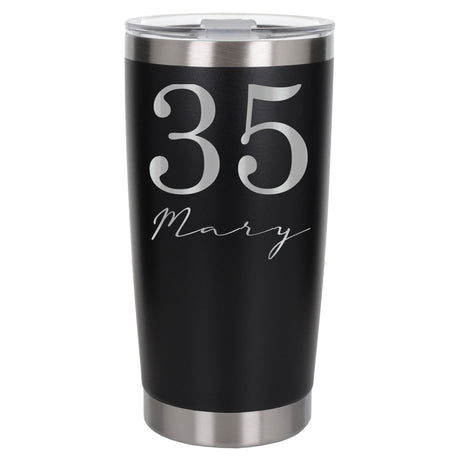 Black Thermal Metal Coffee Cup