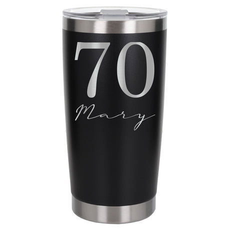 Black Thermal Metal Coffee Cup