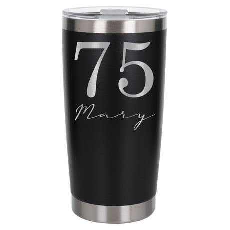 Black Thermal Metal Coffee Cup