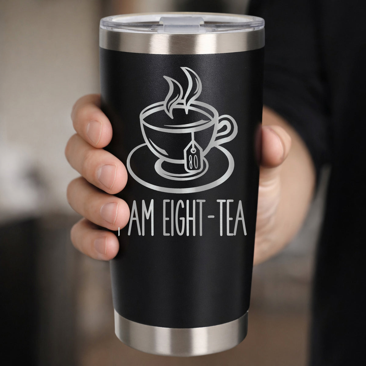 Black Thermal Metal Coffee Cup