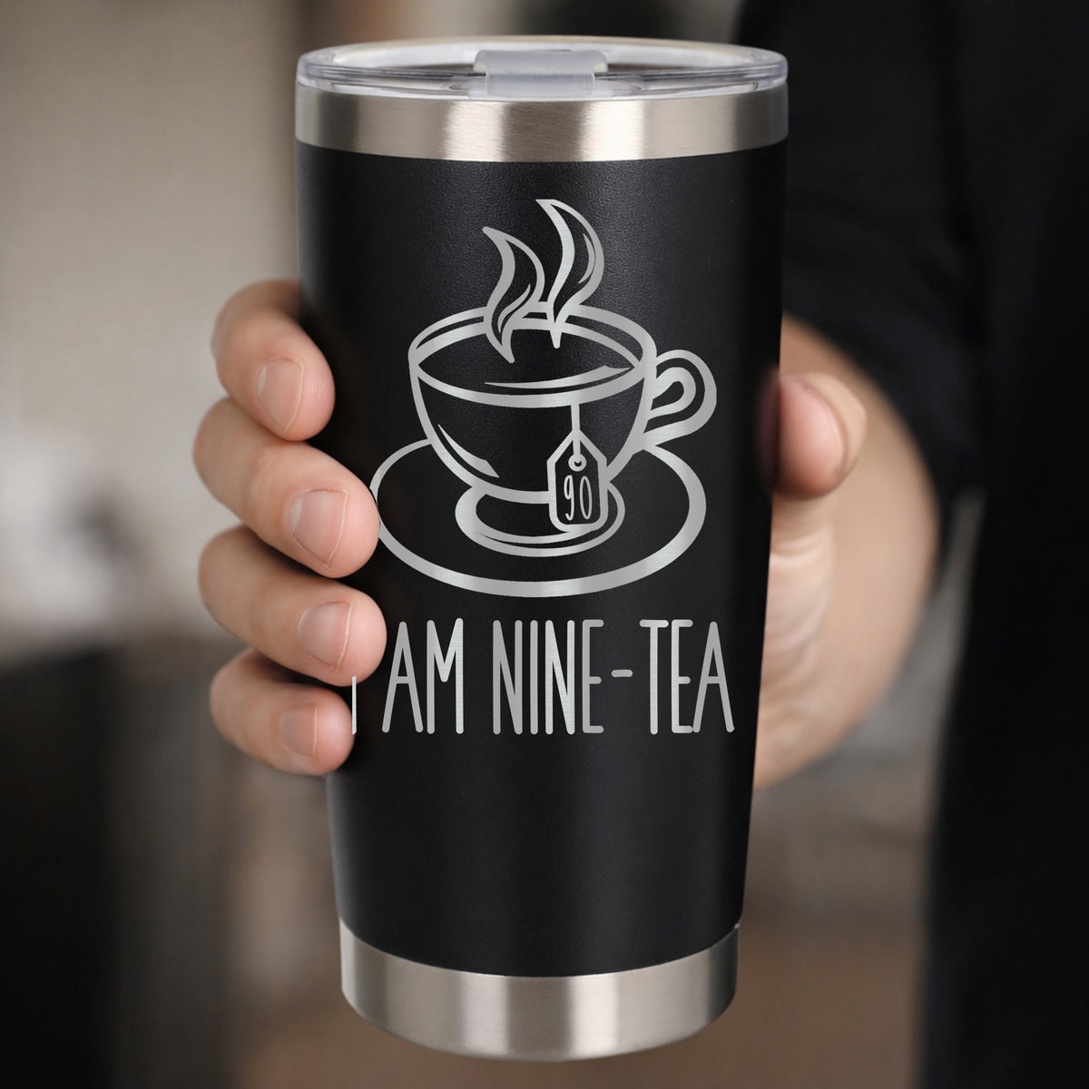Black Thermal Metal Coffee Cup
