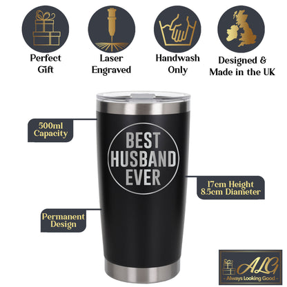 Black Thermal Metal Coffee Cup
