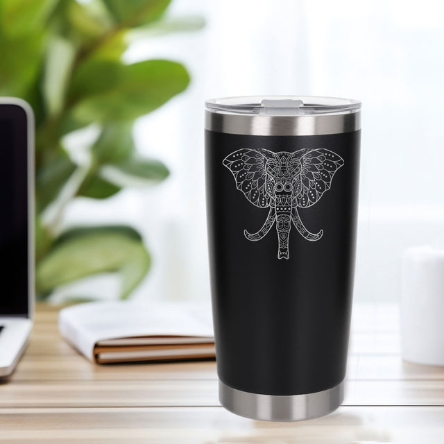 Black Thermal Metal Coffee Cup