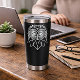 Black Thermal Metal Coffee Cup