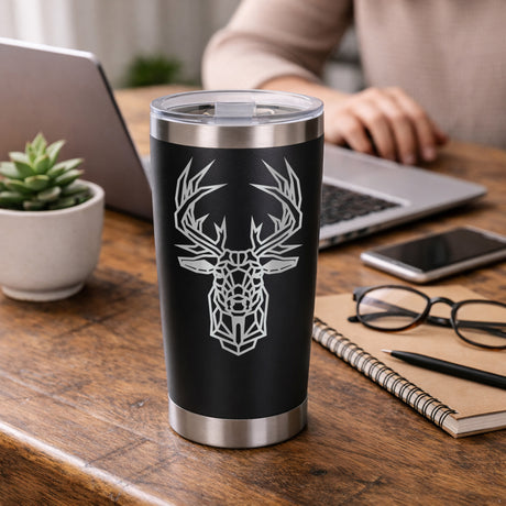 Black Thermal Metal Coffee Cup