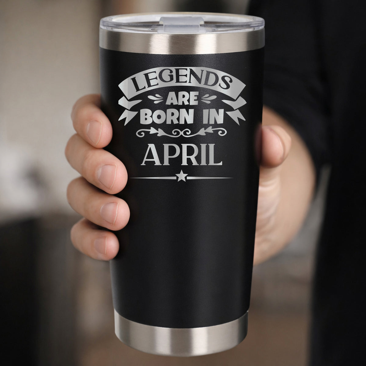 Black Thermal Metal Coffee Cup