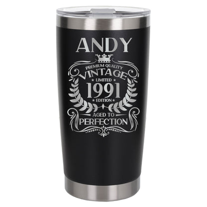 Black Thermal Metal Coffee Cup