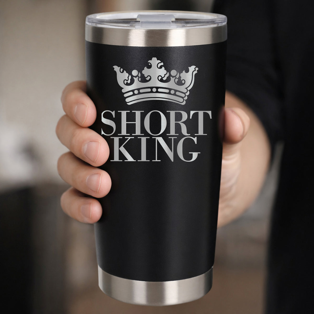 Black Thermal Metal Coffee Cup
