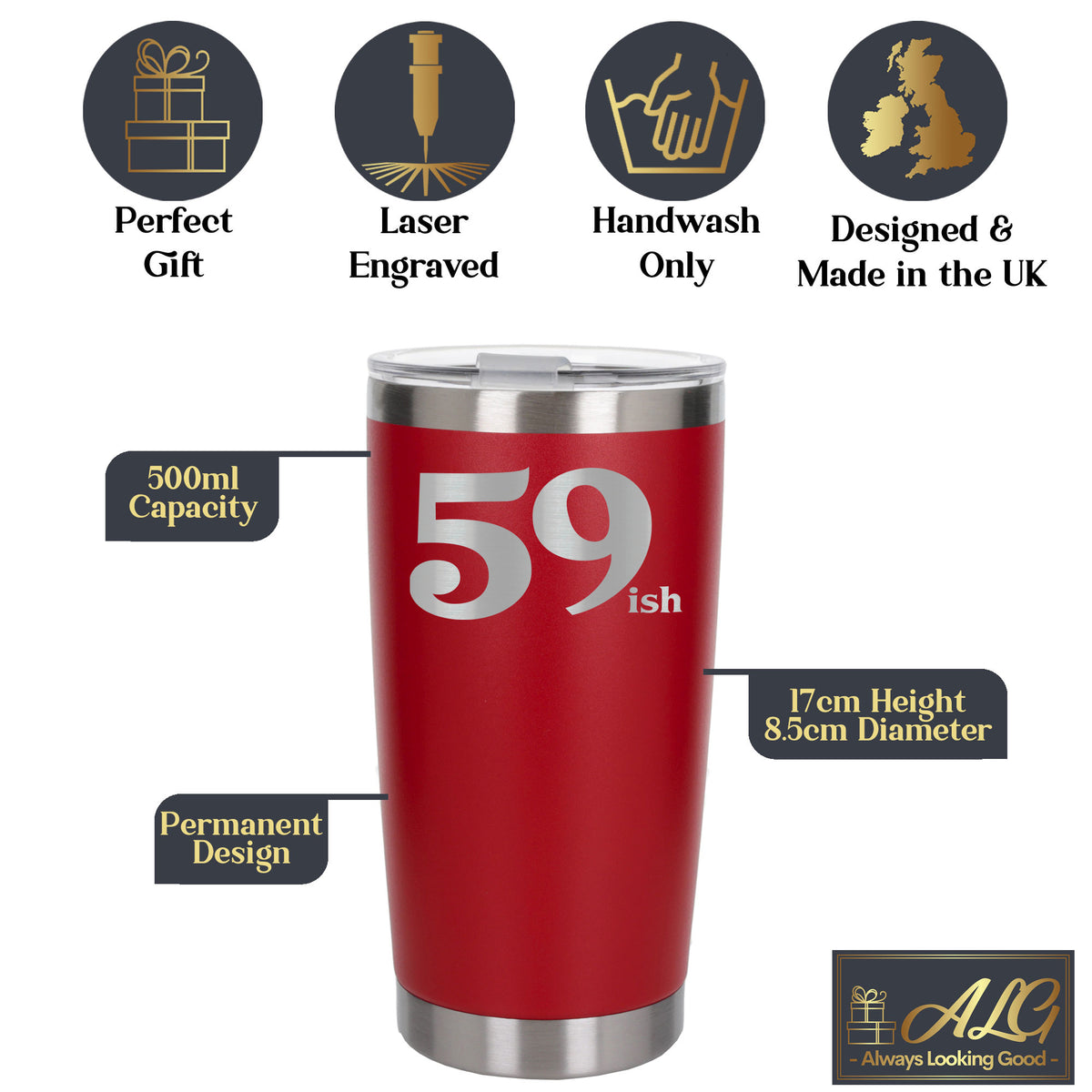 Red Thermal Metal Coffee Cup