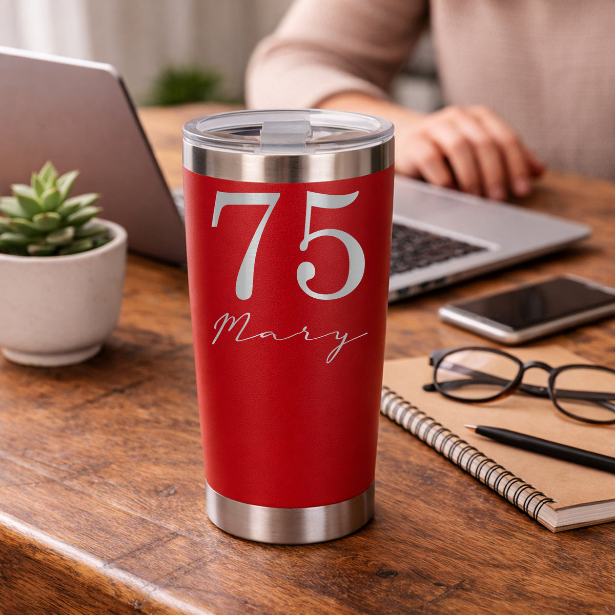 Red Thermal Metal Coffee Cup