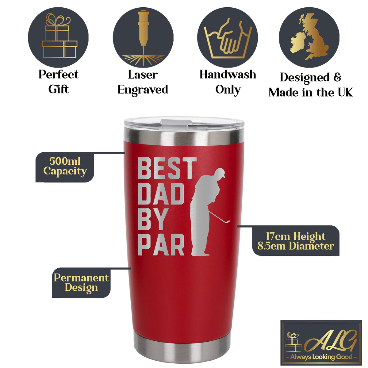 Red Thermal Metal Coffee Cup