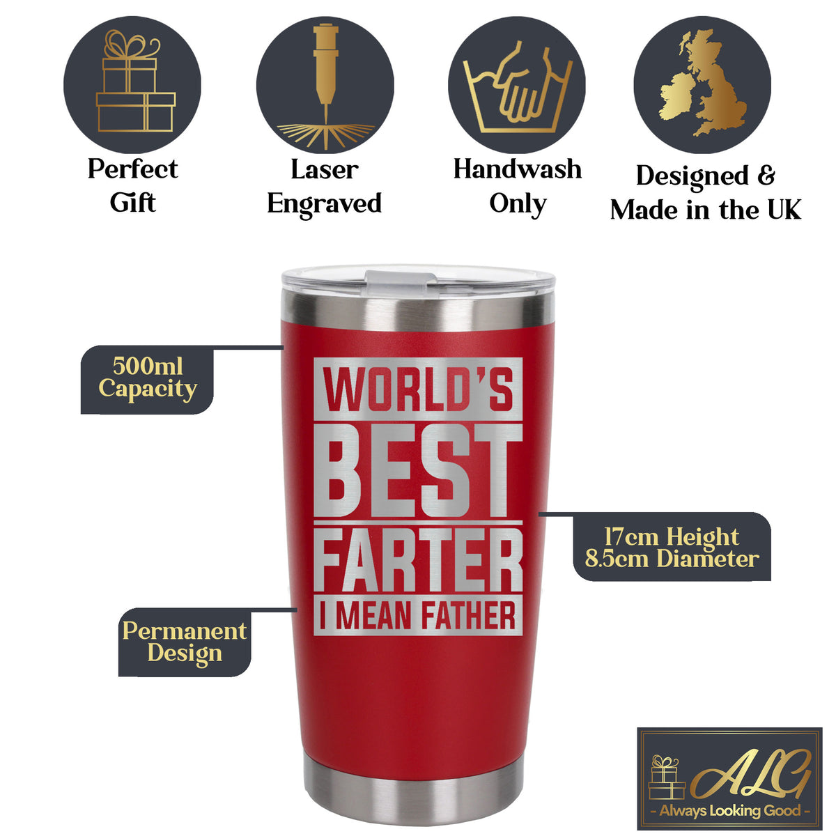 Red Thermal Metal Coffee Cup