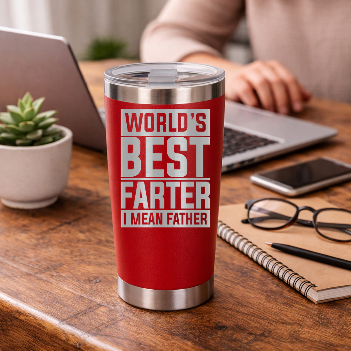 Red Thermal Metal Coffee Cup