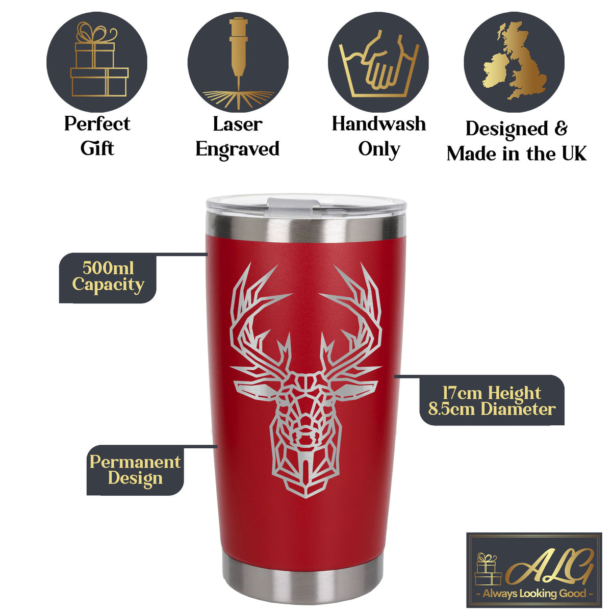 Red Thermal Metal Coffee Cup