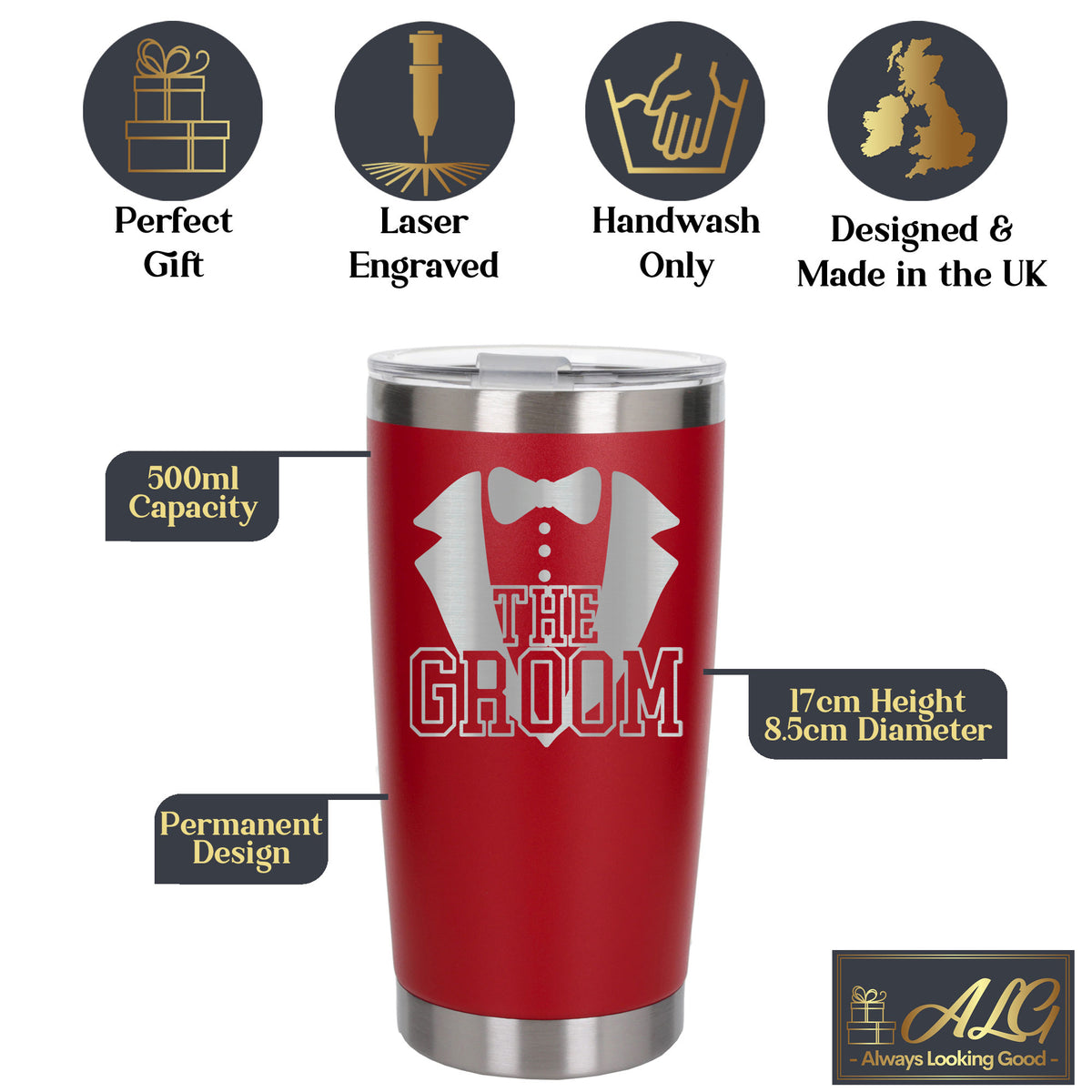 Red Thermal Metal Coffee Cup