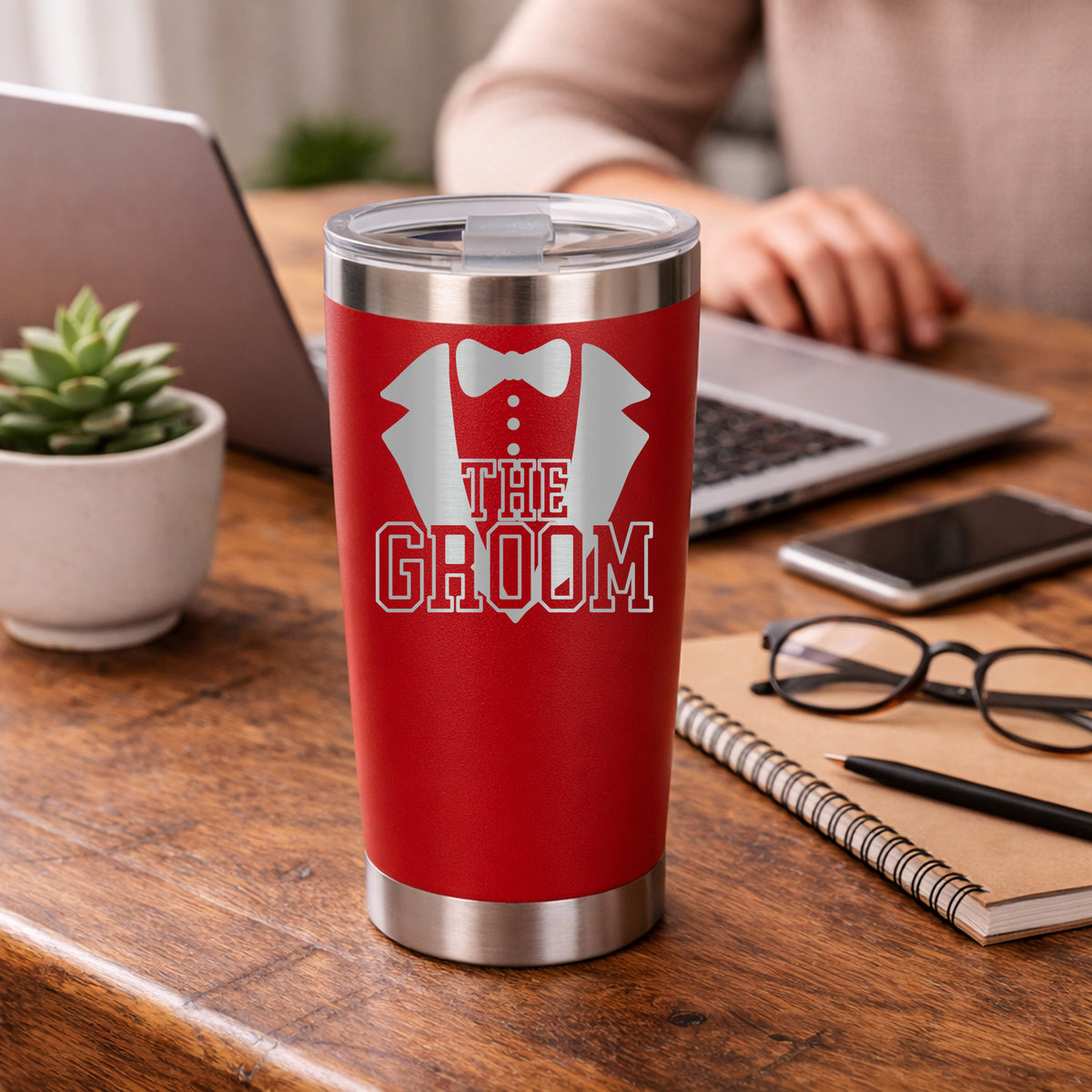 Red Thermal Metal Coffee Cup