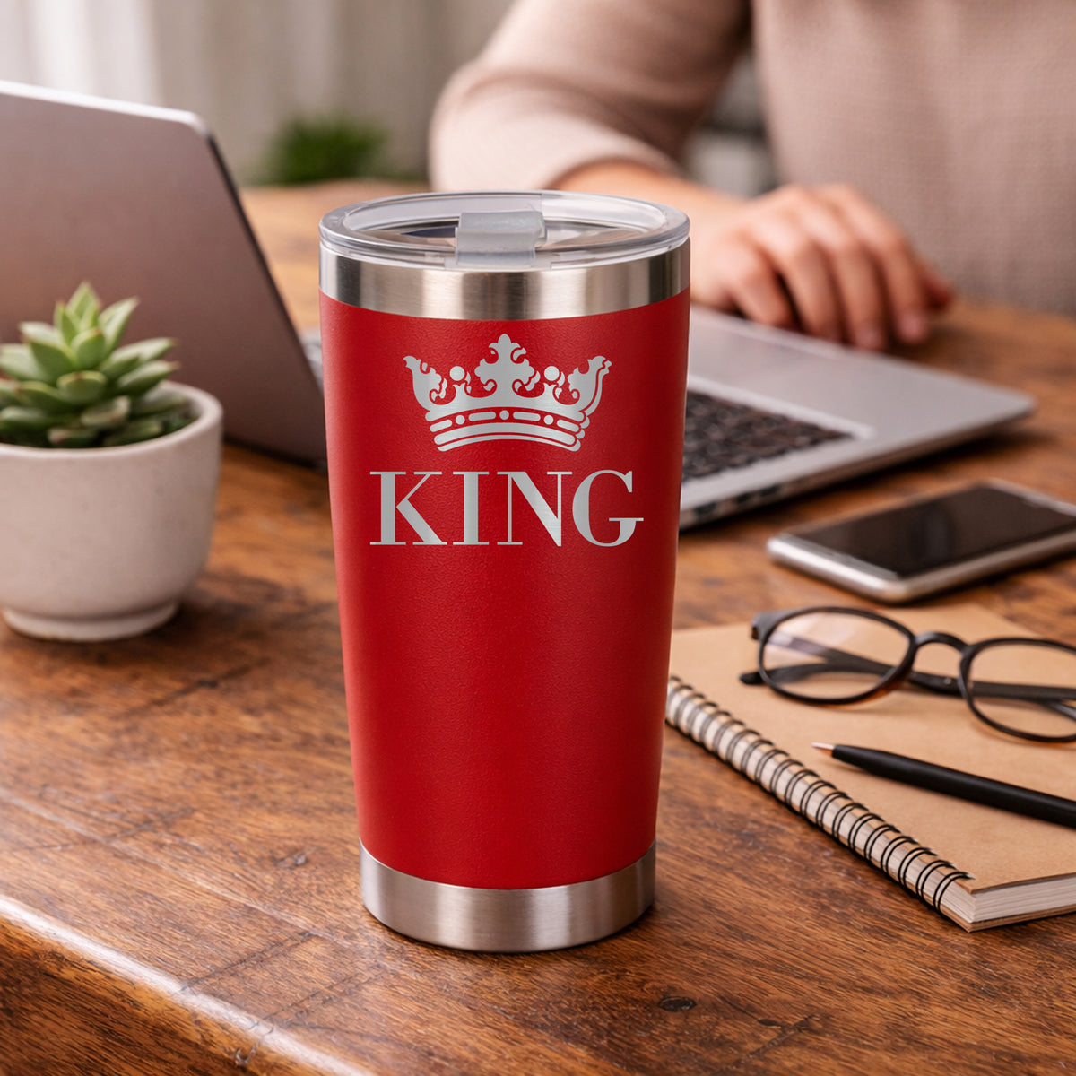 Red Thermal Metal Coffee Cup