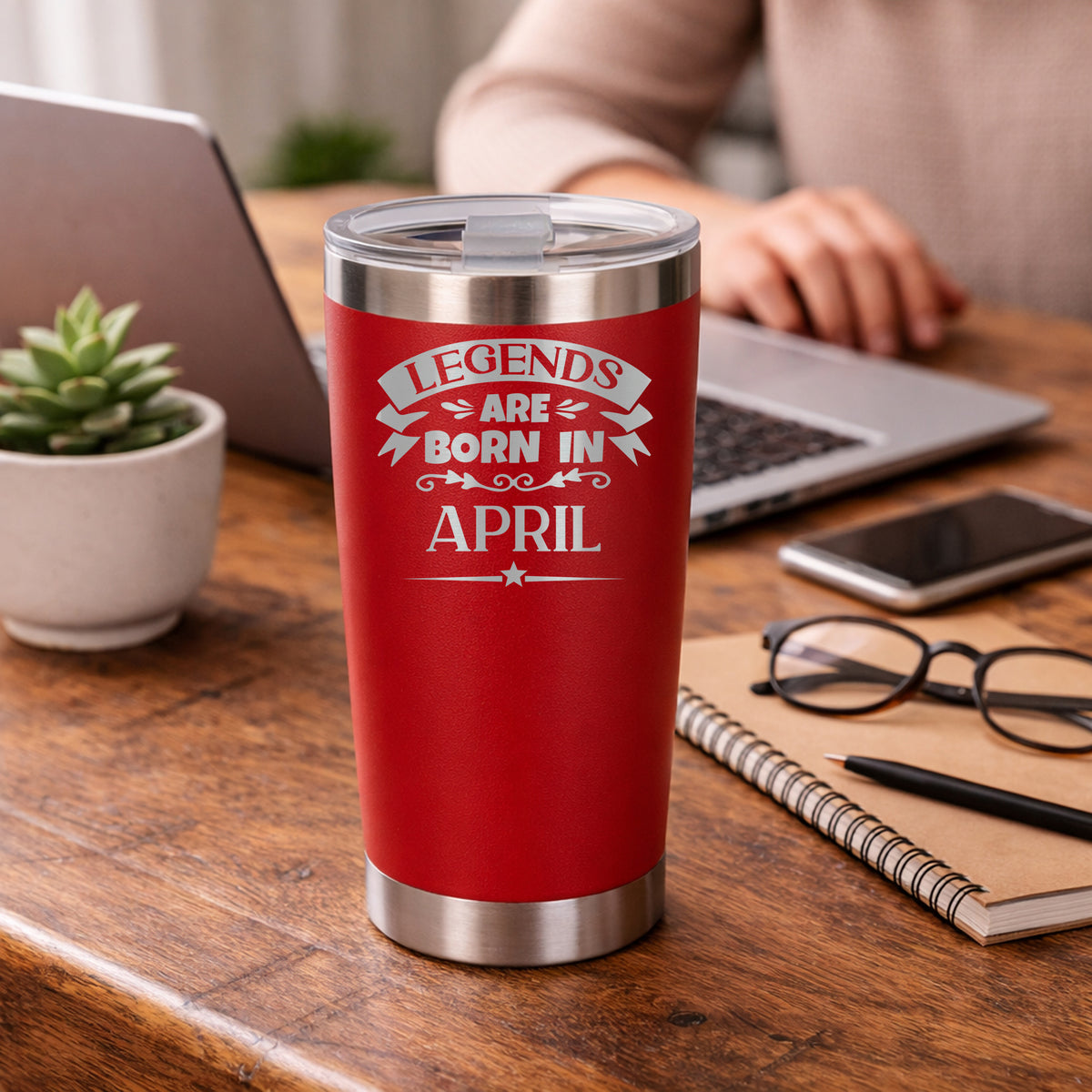 Red Thermal Metal Coffee Cup