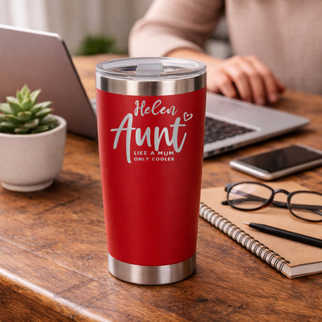 Red Thermal Metal Coffee Cup